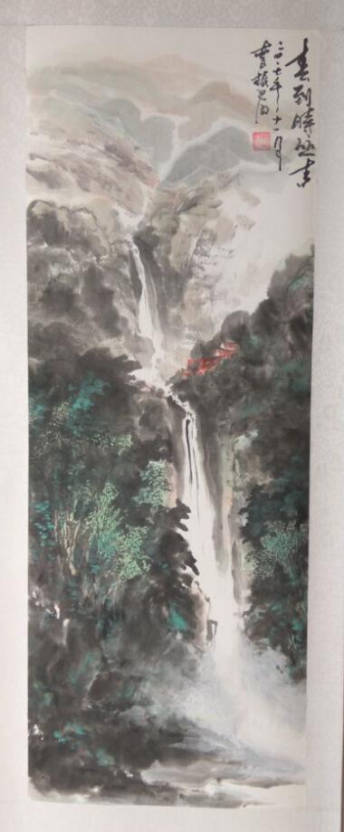 曹振君山水画“春夏秋冬”四季图-春